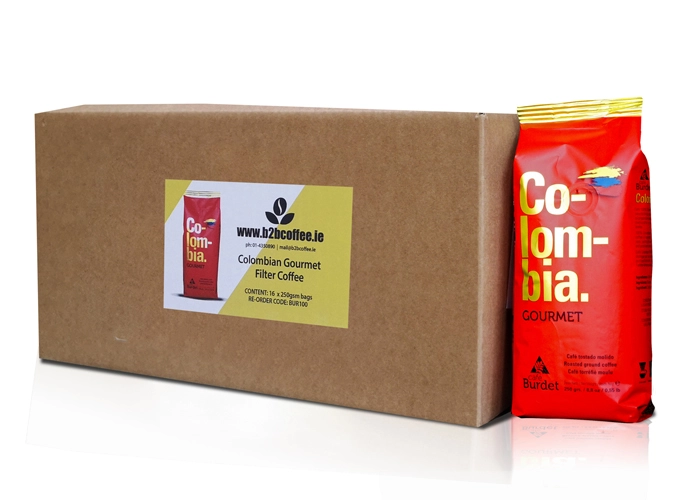 Burdet Colombia Gourmet Coffee for Filter Machine with box Burdet Colombia Gourmet Coffee for Filter Machine with box