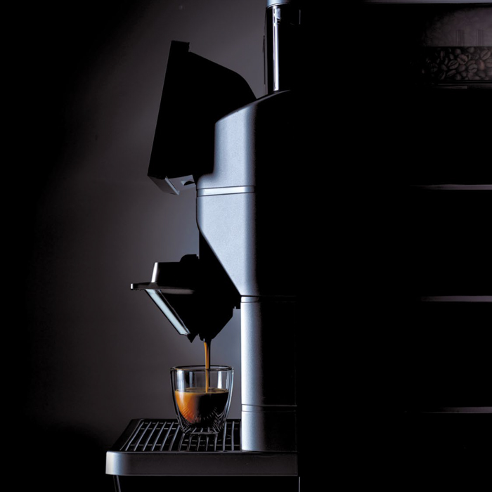 Saeco Magic M2 bean to cup coffee machine side view Saeco Magic M2 bean to cup coffee machine side view