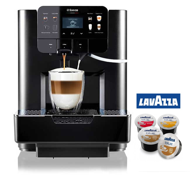 Seaco-with-Lavazza-pods_2 Commercial capsule coffee machine Saeco